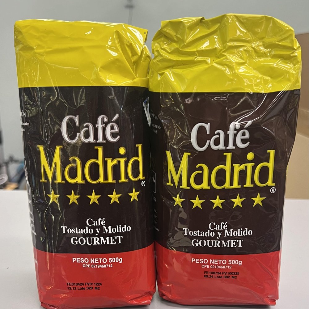 Cafe Madrid 500g, Hecho en Venezuela, Cafe Molido Venezolano, Venezuelan Grounded Coffee, Medium Roast Grounded Coffee 500 gram Package.