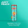 Alani JUICY PEACH Sugar Free, Low Calorie Energy Drinks, 12 oz (6 pack) view 4