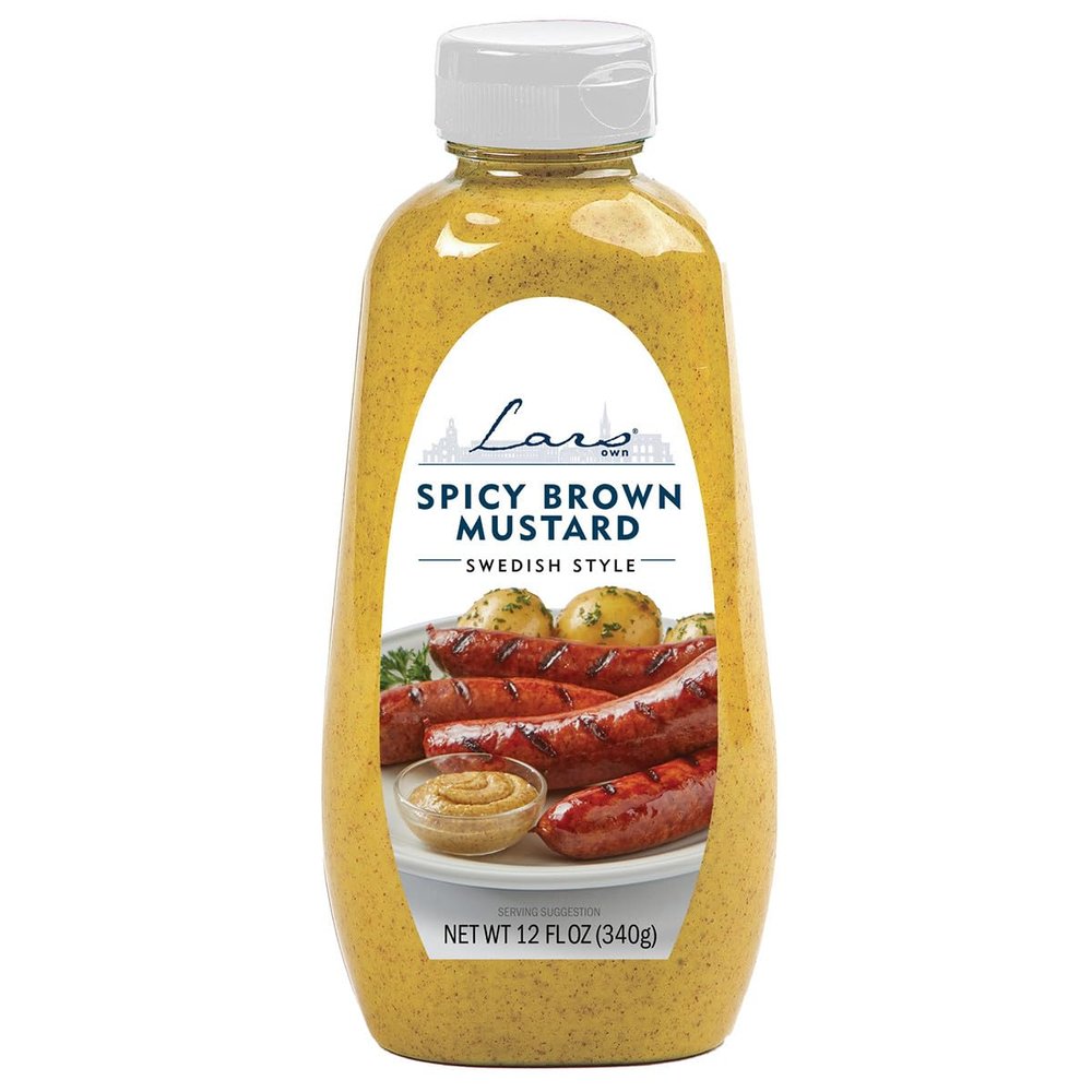 Lars Own Spicy Brown Mustard, 12oz bottle (1 Bottle)