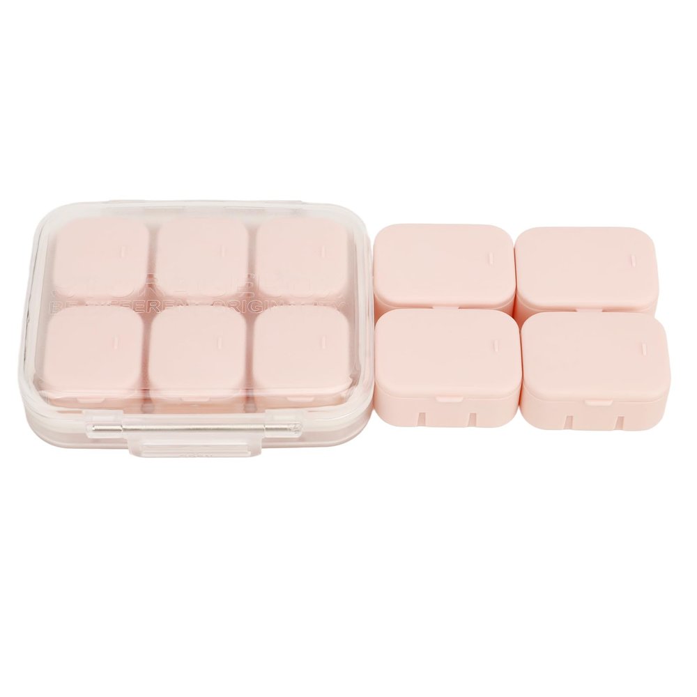 10PCS PP Portable Daily Medicine Container with Storage Box - Reliable and Lightweight Solution for Vitamins, Capsules, and Supplements (Pink)