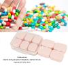 10PCS PP Portable Daily Medicine Container with Storage Box - Reliable and Lightweight Solution for Vitamins, Capsules, and Supplements (Pink) view 4