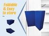 AMiNA Bed Wedge Pillow 10 Inch Blue  Foldable Body Wedge Pillow for Sleep Apnea, Acid Reflux and Post Surgery, Incline Support with Washable Cover and Carry Handle for Back and Head Elevation view 2