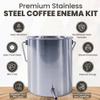 Trust Your Gut Coffee Enema Kit, Stainless Steel Colon Cleansing Enema Bucket Kit, Home Colonic Cleanse & Detox, Durable, Reusable, Hygienic  2 Qt view 2