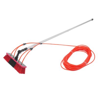 Water Fed Pole Kit, 26ft Adjustable Window Cleaning Brush and Pole, 8m Length Window Cleaner Brush & Solar Panel Cleaning System, Outdoor Window Glass Washing Cleaner Equipment Tool