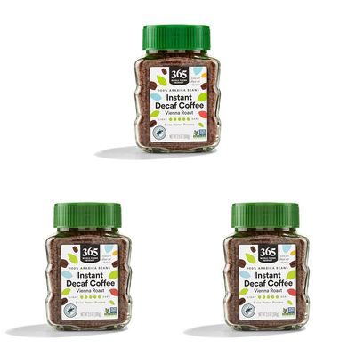 365 by Whole Foods Market, Decaf Instant Coffee, 3.5 Ounce (Pack of 3)