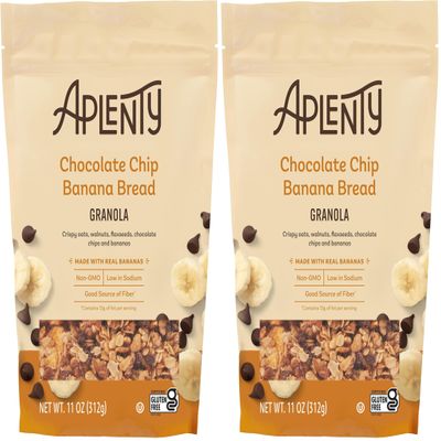 Amazon Brand, Aplenty Chocolate Chip Banana Bread Granola, 11 Oz (Pack of 2)