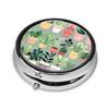 Bonsai Plantround Pill Box, 3 Compartment Round Pill Box Organizer, ^&Portable Travel Pill Box for Traveling. view 2
