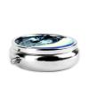 Wolf Under Moonround Pill Box, 3 Compartment Round Pill Box Organizer, ^Portable Travel Pill Box for Traveling. view 3