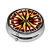 Burning Totemround Pill Box, 3 Compartment Round Pill Box Organizer, ^Portable Travel Pill Box for Traveling. view 2