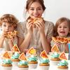 24 Pieces Pizza Cupcake Toppers Pizzeria Happy Birthday Slice Decorations, Themed Birthday Party for Boys and Girls, Pizza Party or Baby Shower Party Decorations, Birthday Gifts for Kids. view 4