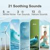 ANJANK White Noise Sound Machine Alarm Clock with HiFi Bluetooth Speaker, 21 Soothing Sounds/7 Night Lights/8 Alarm Sounds/30-Level Volume/0-100% Dimmer, Noise Maker for Boys Teens Kids Sleep, Bedroom view 3