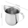 KEILEOHO 8 Pack 3oz Small Metal Pitcher, Stainless Steel Creamer Pitcher, Bell Shaped Creamers with Pouring Spout Creamer Pitchers for Serving Cream, Milk, Coffee view 2