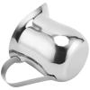 KEILEOHO 8 Pack 3oz Small Metal Pitcher, Stainless Steel Creamer Pitcher, Bell Shaped Creamers with Pouring Spout Creamer Pitchers for Serving Cream, Milk, Coffee view 4