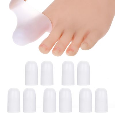 10 Pack Extra Large Silicone Toe Cap and Protector for Big Toe, Big Toe Protectors for Women Men, Provides Relief from Missing or Ingrown Toenails, Corns, Blisters, Hammer Toes, Reduce Friction