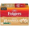 Folgers French Vanilla Artificially Flavored Coffee, Keurig K-Cup Pods, 10 Count Box view 1