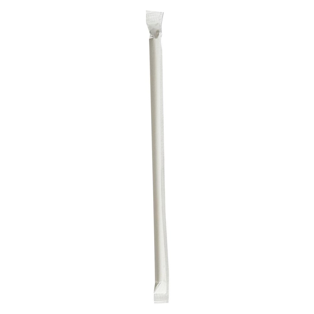 Boardwalk Individually Wrapped Jumbo Paper Straws, 7.75", White, Case of 1,280