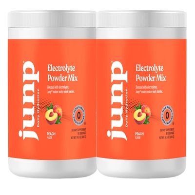 JUNP Electrolytes Powder No Sugar No Carbs  Orchard Fresh Juicy Peach Drink Mix - Potassium & Salt Electrolyte Hydration Powder Zero Calorie Sugar Free Electrolyte Powder, Keto Friendly, 180 Servings