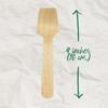 Disposable Square End Tasting Spoons, Mini Spoons Sampling Ice Cream Spoons 4 inches, Disposable Wooden Spoons (50) view 2