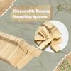 Disposable Square End Tasting Spoons, Mini Spoons Sampling Ice Cream Spoons 4 inches, Disposable Wooden Spoons (50) view 3