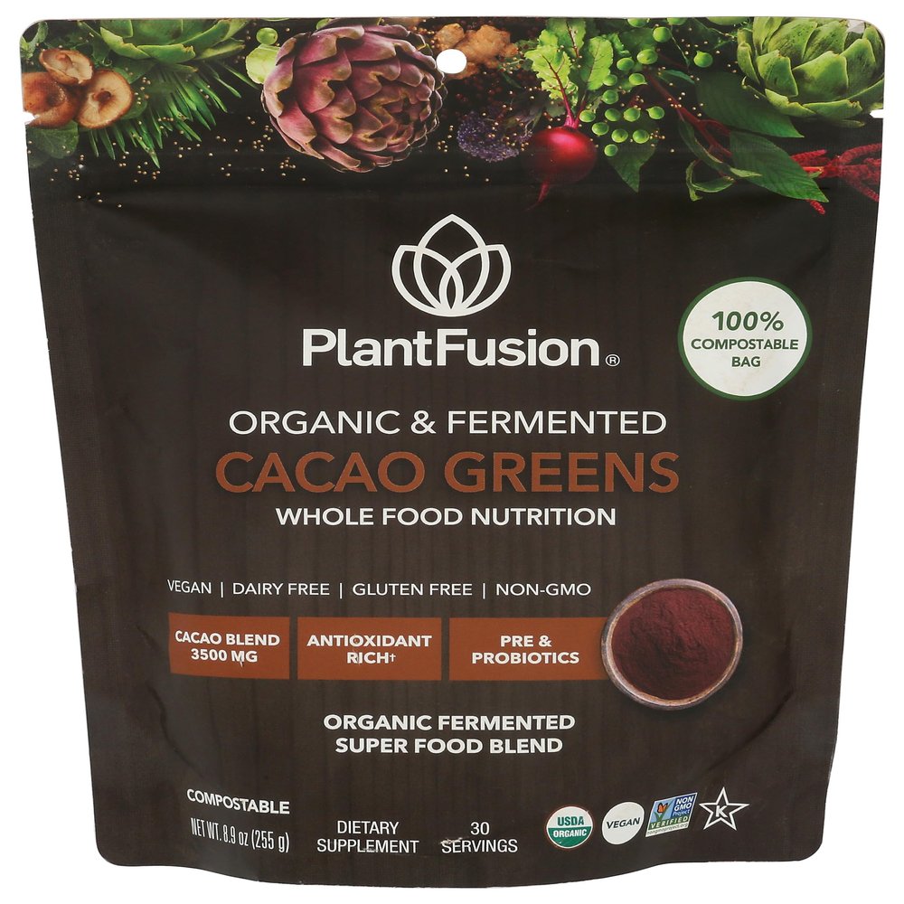 Plantfusion Organic Fermented Cacao Greens, 8.9 OZ