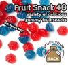 Fruit Snacks Variety Pack  40 Count Assortment of Chewy, Fruity Treats for Kids and Adults  Lunchbox, Classroom, and Travel-Friendly Snack Packs by Stuff Your Sack view 3