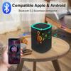 3-in-1 Bluetooth Speaker, 70 Soothing Sounds Sleep Machine, Type-C USB Rechargeable RGB Table Lamp,30-Hour Playtime, Wireless Sound Machine for Home/Party/Outdoor/Beach/Baby/Adults. (Black) view 2