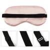 2 PCS Pink Satin Sleep Masks, Adjustable Silk Eye Mask for Sleeping, Blind Folds Soft Breathable Blindfold for Adults Couples Play Party Games Airplane Travel Essentials Eye Covers Patches Night Mask view 2
