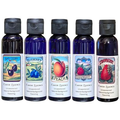 Gourmet Water Enhancer Flavors, Fruits-Berries, Variety Pack Group-1 (5x2 oz)