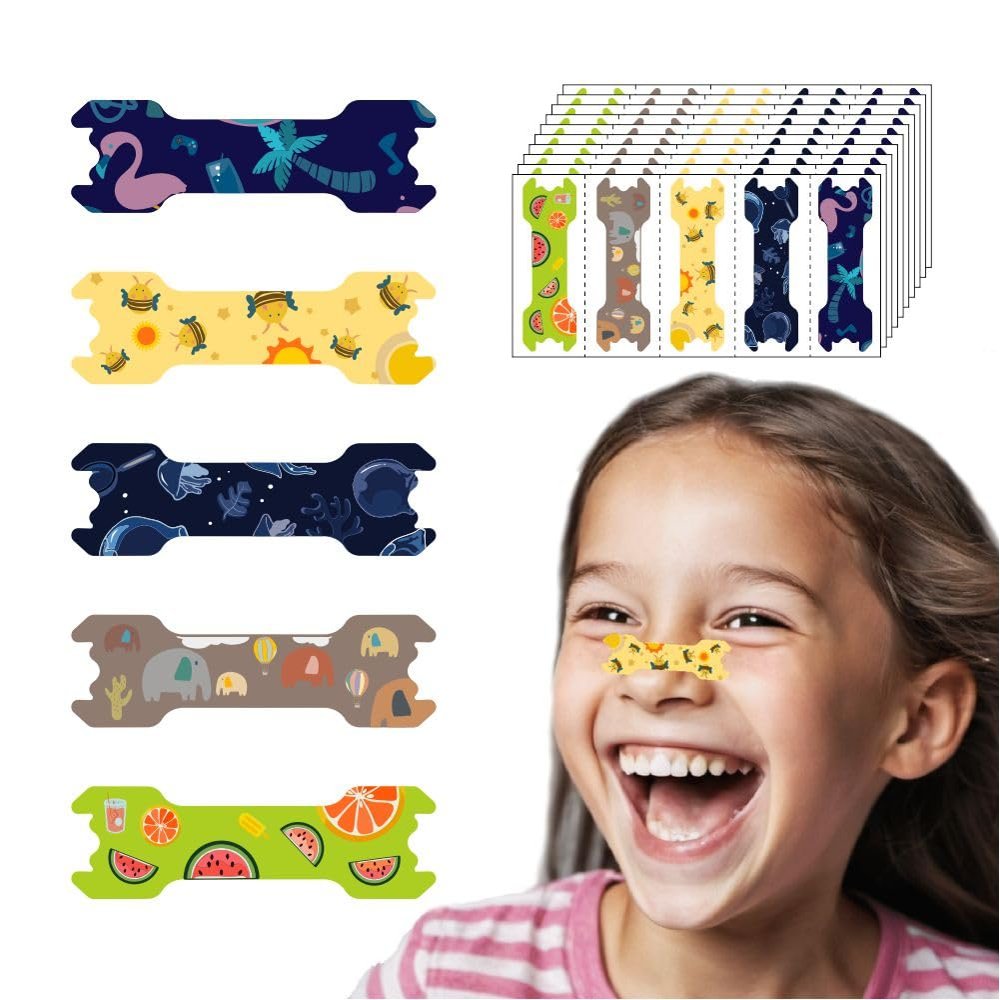 50pcs Kids Nasal Strips for Breathing,Breathing Right Strips for Kids,Nose Strips for Boys and Girls,Nasal Strips for Snoring,Anti Snoring Nose Clips (50 pcs)