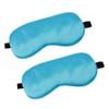 2 PCS Blue Silk Sleep Mask - Eye Masks for Sleep, Blindfold Travel Eye Mask - Shade Cover for Sleeping - Men & Women view 1