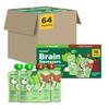 Brainiac Applesauce Variety Pack Pouches, Apple & Apple-Cinnamon, Unsweetened Applesauce with Vitamin C, Omega-3s & Choline, 64 Count, 3.2 oz view 1