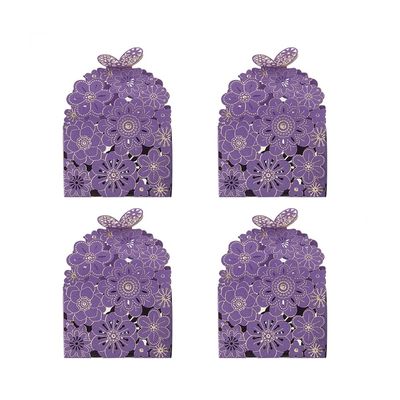 50 PCS Butterfly Favor Box, Paper Candy Boxes Hollow Out Butterfly Flower Gift Boxes, Birthday Candy Gift Box, Wedding Bridal Showers Chocolate Box, Gifts Box Marriage Party Decors