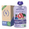 Little Brainiac Breakfast Blend Organic Fruit & Oat Toddler Pouches, Berry Apple Oat with Omega-3s DHA/EPA and Choline, Clean Label, BPA-Free, Non-GMO, 3.5 oz, Pack of 12 view 1