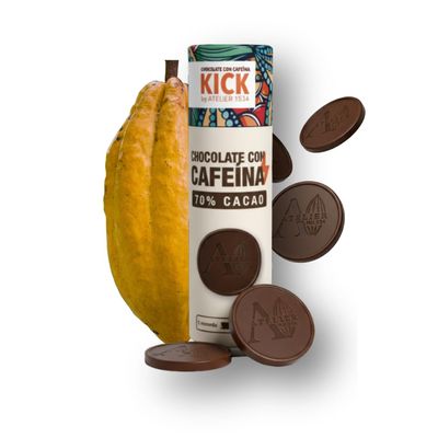 KICK 70% Dark Chocolate Energy Bites with Caffeine (16 bites) Cafeine Boost