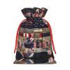 KOPUUYRD American Flag Patchwork Print Holiday Gift Bags Reusable Gift Bags,Bulk Gift Bags,Stylish Gift Bags For All Occasions view 2