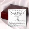 Luxe Gifting Miscarriage Necklace Message Card Box Alluring Mahogany - No Matter How Deep The Waters - Meaningful Christian Bible Verse Isaiah 43:3 view 4