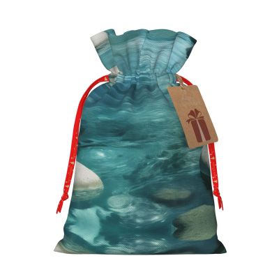 KOPUUYRD Tranquil Water Print Holiday Gift Bags Reusable Gift Bags,Bulk Gift Bags,Stylish Gift Bags For All Occasions