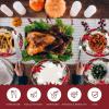 Havawish 100 Pcs Large Christmas Oval Paper Plates 10.8" x 12.6" Christmas Disposable Party Trays Xmas Paper Platters Dinner Serving Plates for xmas Holiday Dinner Table Supplies(Christmas Leaves) view 3