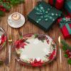 Havawish 100 Pcs Large Christmas Oval Paper Plates 10.8" x 12.6" Christmas Disposable Party Trays Xmas Paper Platters Dinner Serving Plates for xmas Holiday Dinner Table Supplies(Christmas Leaves) view 4