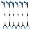 6-Pack 32inch Upgrade Foldable Grabber Reacher Tool, Reacher Grabber Pickup Tool with 4 inch Wide jaw and 360 Rotating Head,Grabbers for Seniors Outdoor & Indoor (Blue) view 1