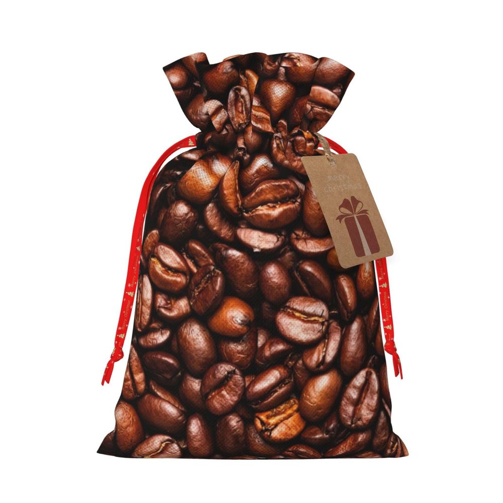 KOPUUYRD Funny Roasted Coffee Beans Print Holiday Gift Bags Reusable Gift Bags,Bulk Gift Bags,Stylish Gift Bags For All Occasions