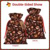 KOPUUYRD Funny Roasted Coffee Beans Print Holiday Gift Bags Reusable Gift Bags,Bulk Gift Bags,Stylish Gift Bags For All Occasions view 3