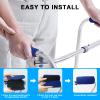 2 Pack Walker Handle Cushions Walker Grip Covers Pads Walker Padded Hand Grip Covers for Rolling Wheelchair Walker Elderly Grippers Rollator Handle (Dark blue) view 4