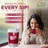 Tealeaf & Co. Sweet Hibiscus Cinnamon Green Tea with Hibiscus, Cinnamon, Stevia & Clove - Green Tea Bags with Fresh Herbs and Spices (Low Caffeine) - 100 Teabags view 3