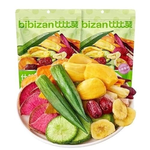 12 types Instant dried crispy fruits&vegetables,8.81 oz/250g/bag,mixed okra mushrooms purple potato bananas,etc,Dried vegetables Ready-to-eat vegetables food,Dried fruitsVegan,Snack Gifts (1bag)