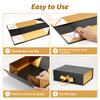 Snclriao 4 Pack Black Gold Gift Boxes with Lids for Presents 12x9x4 Inches, Large Magnetic Box Bulk with Ribbon for Birthday Christmas Groomsmen Bridesmaid Proposal Wedding Mother's Day view 3