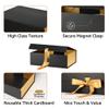 Snclriao 4 Pack Black Gold Gift Boxes with Lids for Presents 12x9x4 Inches, Large Magnetic Box Bulk with Ribbon for Birthday Christmas Groomsmen Bridesmaid Proposal Wedding Mother's Day view 4