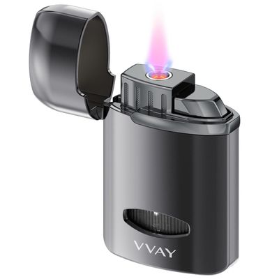 VVAY Windproof Jet Flame Lighter - Gas Refillable (Gas Not Included)