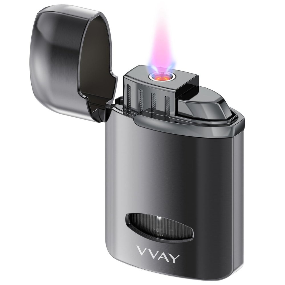 VVAY Windproof Jet Flame Lighter - Gas Refillable (Gas Not Included)