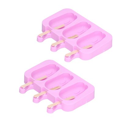 Ice Cream 2-Pack Silicone Shape with Lid for Homemade Treats Compatible with Standard Freezers and Kitchen Storage